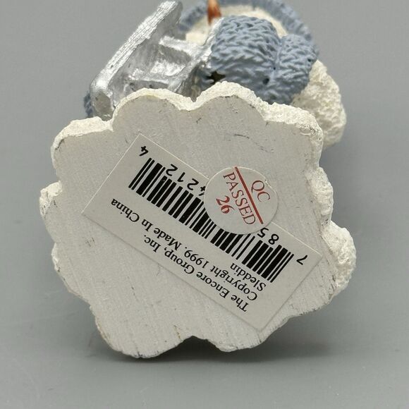 Vtg Encore Group Sleddin Snowman Christmas Ornament 1999 Seaonal Snow Buddies - Picture 7 of 8